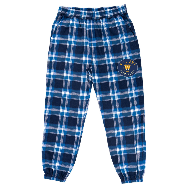 Williams Elementary School Adult Unisex Flannel Pajama pants Burnside (B8810)