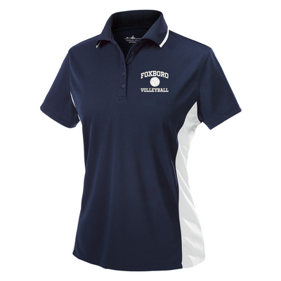 Polo absorbente de color con bloques de Foxboro Volleyball para mujer (2810)
