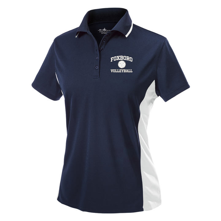 Foxboro Volleyball WOMEN'S COLOR BLOCKED WICKING POLO (2810)