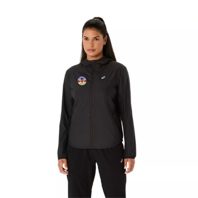 Chaqueta ASICS Silver para mujer, color negro (2012D148)