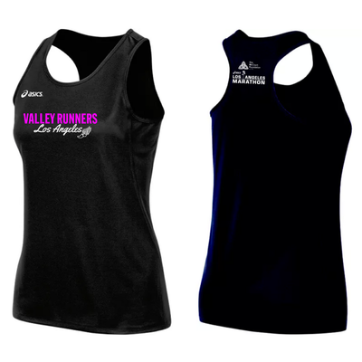 Valley Runners LA x Maratón de Los Ángeles 2026 - Camiseta sin mangas ASICS Rival II para mujer (TF2934)