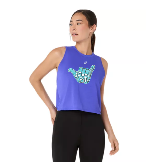 St Pete Run Fest - ASICS Women's Road Crop Top Cobalt (2012D368)
