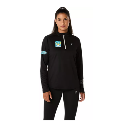 St Pete Run Fest - Manatee Challenge ASICS Women's Icon 1/2 Zip Black (2012D175)