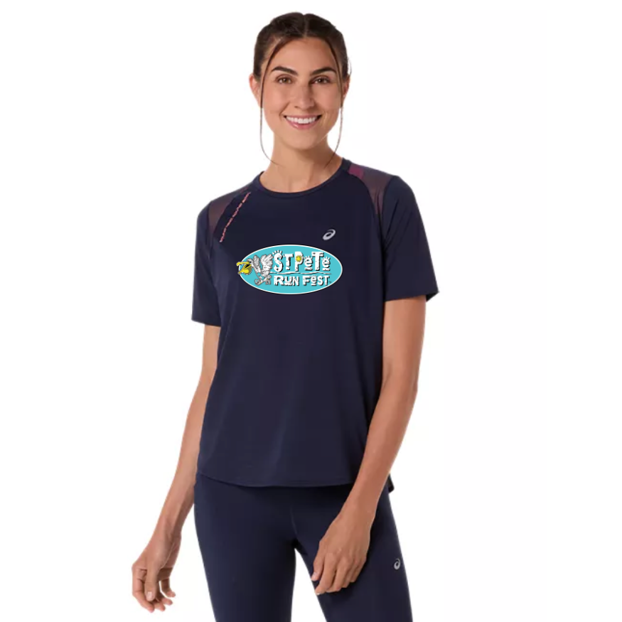 St Pete Run Fest - ASICS Women's Road SS Top Midnight (2012D371)
