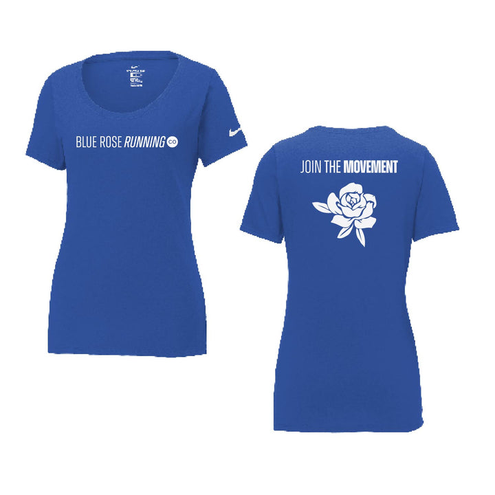 Blue Rose Running - Ladies Nike Dri FIT Cotton/Poly Scoop Neck Tee (NKBQ5234)