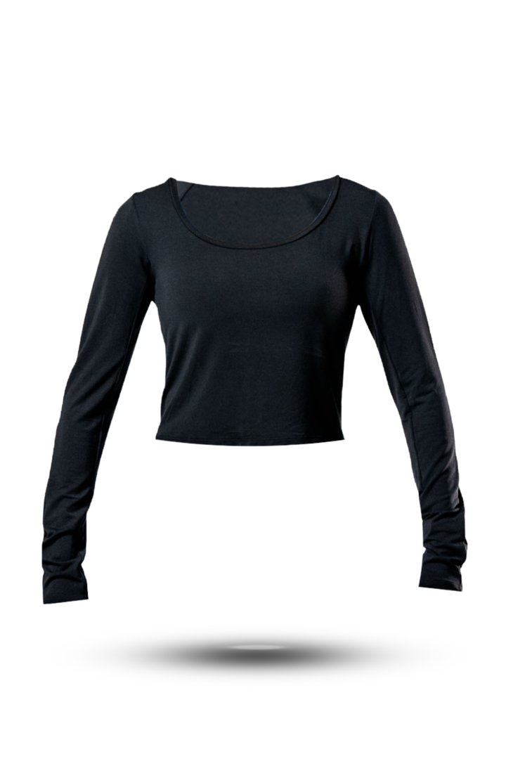 Women's Terra Recovery Arc Long Sleeve Crop (Black)