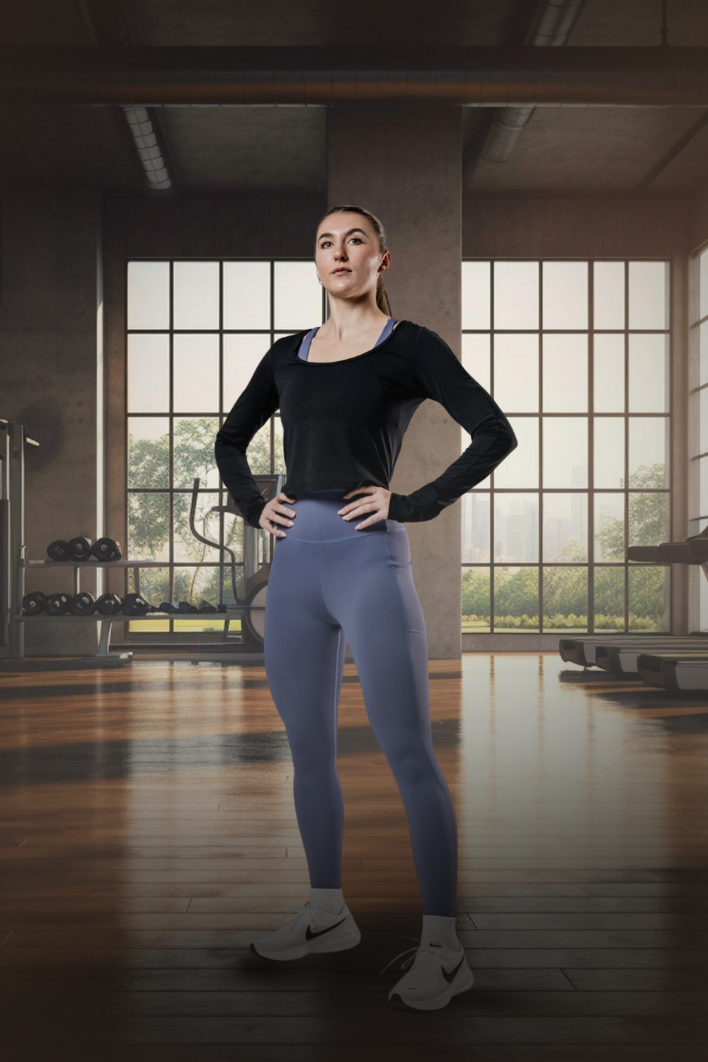 Women's Terra Recovery Arc Long Sleeve Crop (Black)