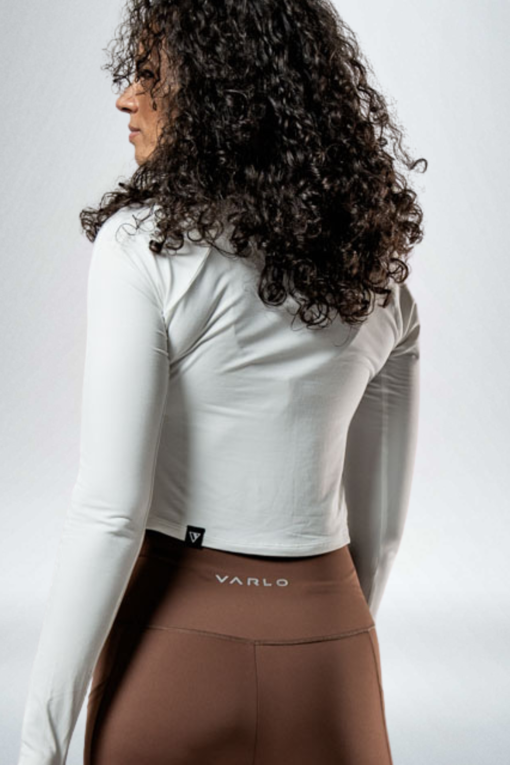 Women's Terra Recovery Arc Long Sleeve Crop (White)