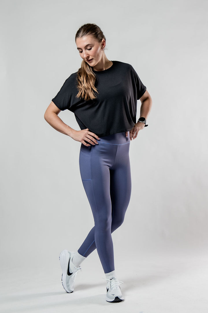 Women's Terra Recovery Drift Crop (Black)
