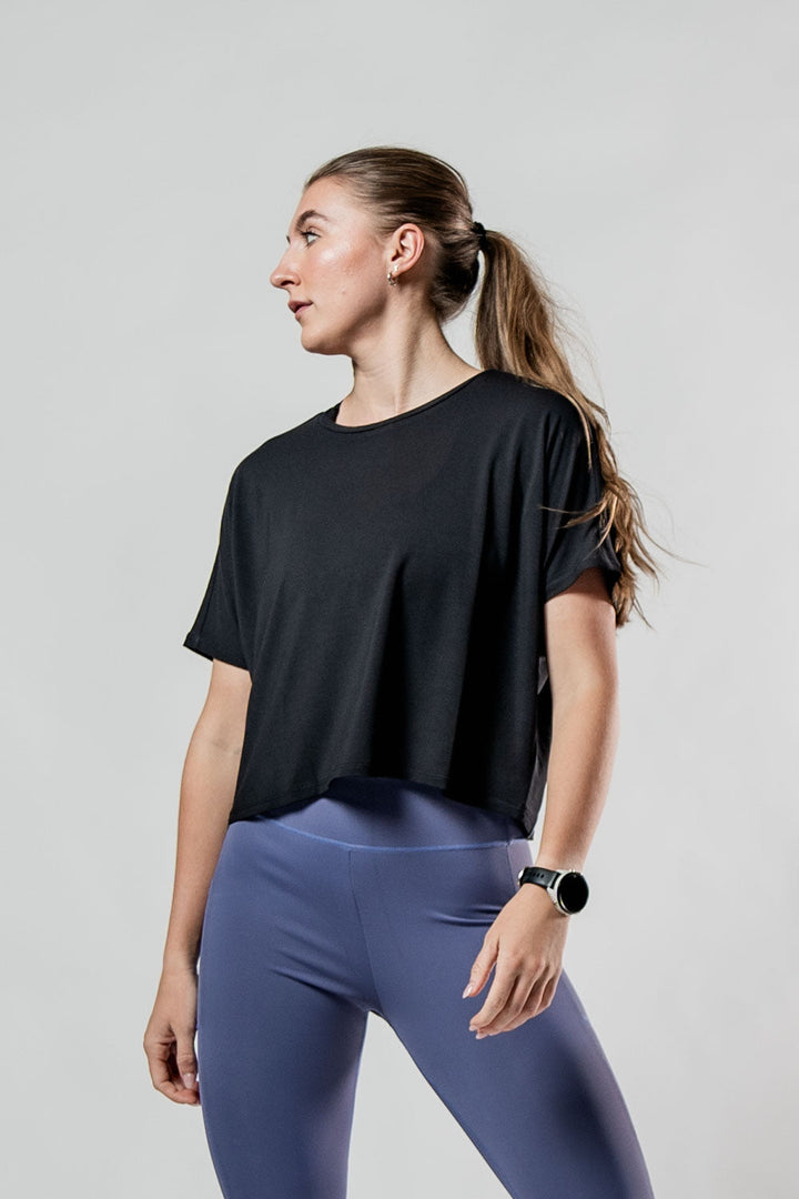 Women's Terra Recovery Drift Crop (Black)