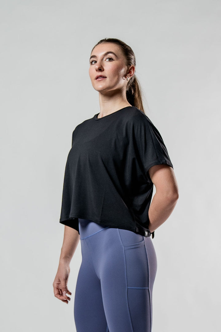 Women's Terra Recovery Drift Crop (Black)
