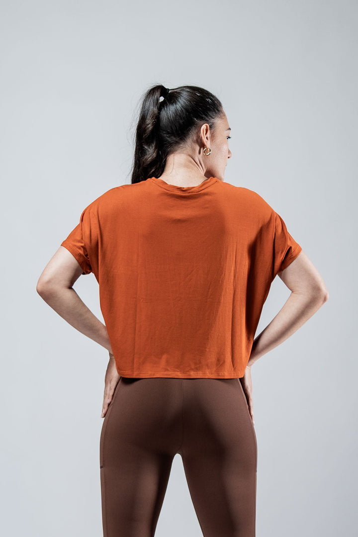 Women's Terra Recovery Drift Crop (Sunfire Clay)