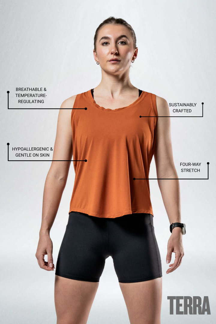 Women's Terra Recovery Halo Tank (Sunfire Clay)
