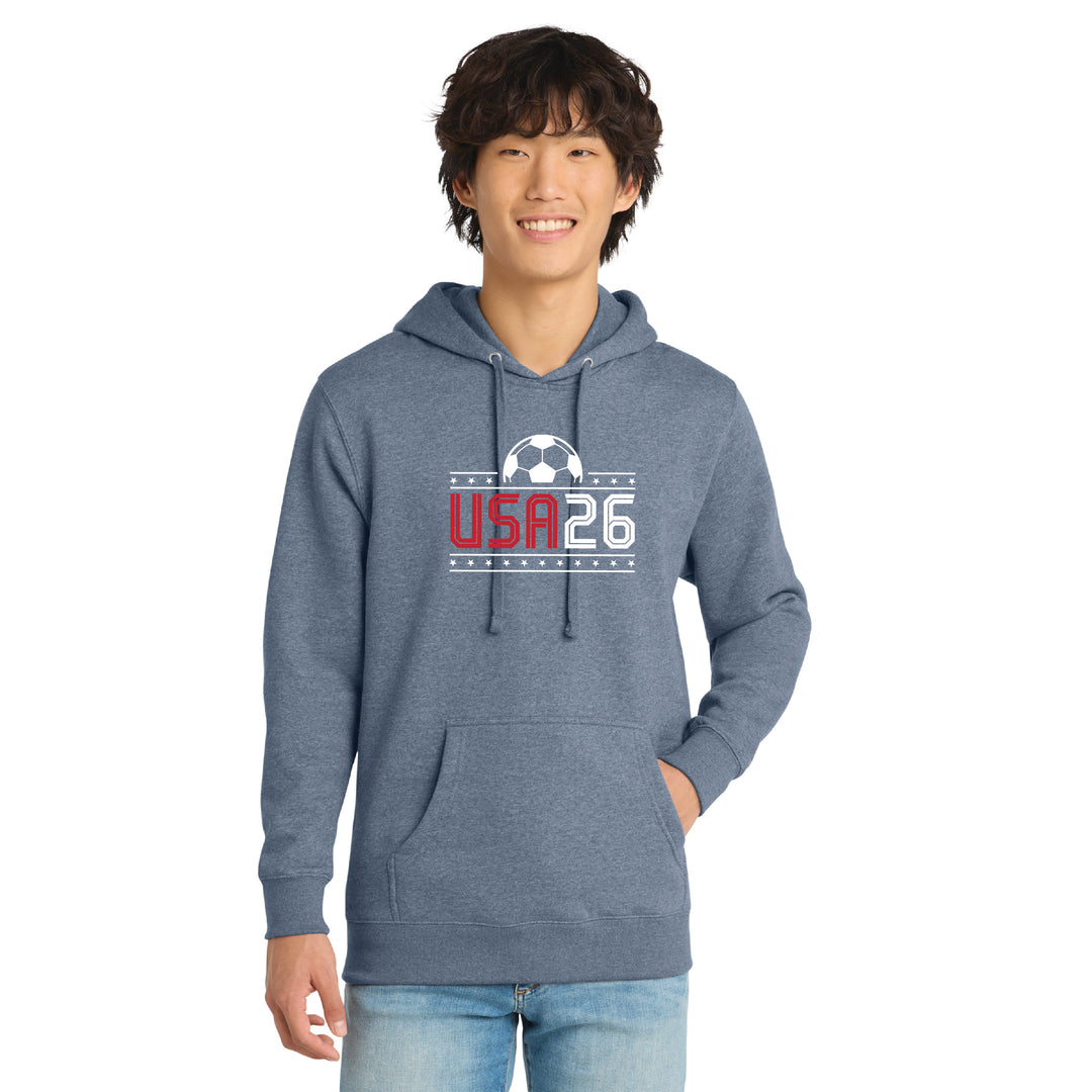 World Soccer 2026 - USA Soccer Unisex Fleece Hoodie (DT6100)