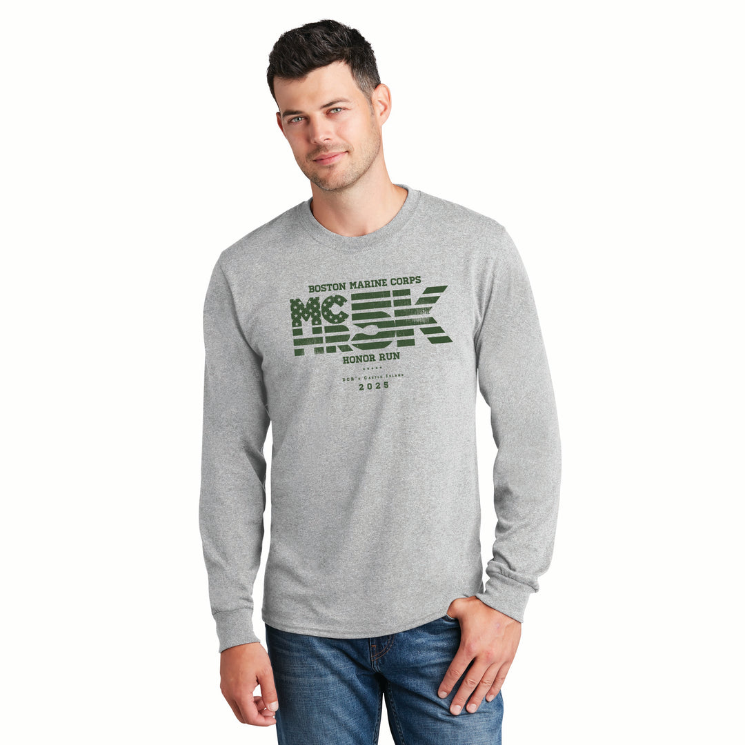 Boston Marine Corps Honor Run 5K - Adult Cotton Long Sleeve Tee (PC54LS)