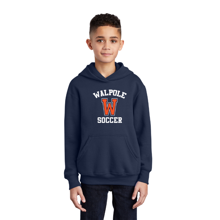 Walpole Girls Soccer - YOUTH Core Fleece Pullover Hooded Sweatshirt (PC90YH)