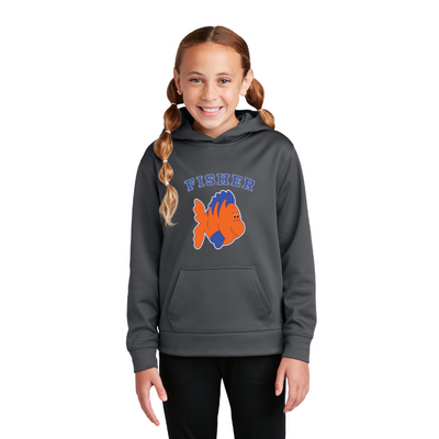 Escuela Primaria Fisher - Sudadera con capucha de polar Sport-Tek® Youth Sport-Wick® (YST244)
