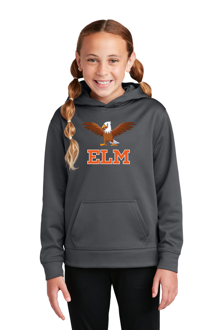 Sudadera con capucha de polar Sport-Tek® Youth Sport-Wick® de Elm Street School (YST244)