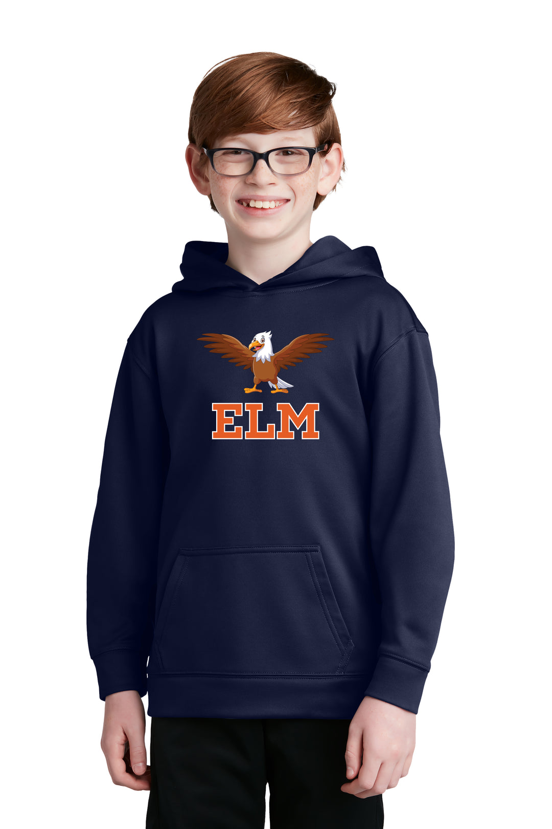 Sudadera con capucha de polar Sport-Tek® Youth Sport-Wick® de Elm Street School (YST244)