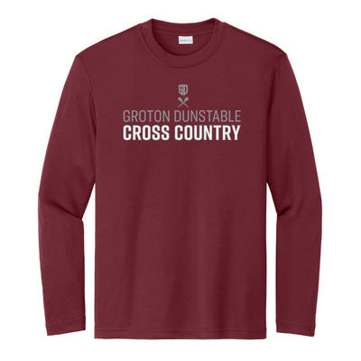 Camiseta de manga larga de rendimiento juvenil Groton Dunstable Cross Country (YST350LS) 