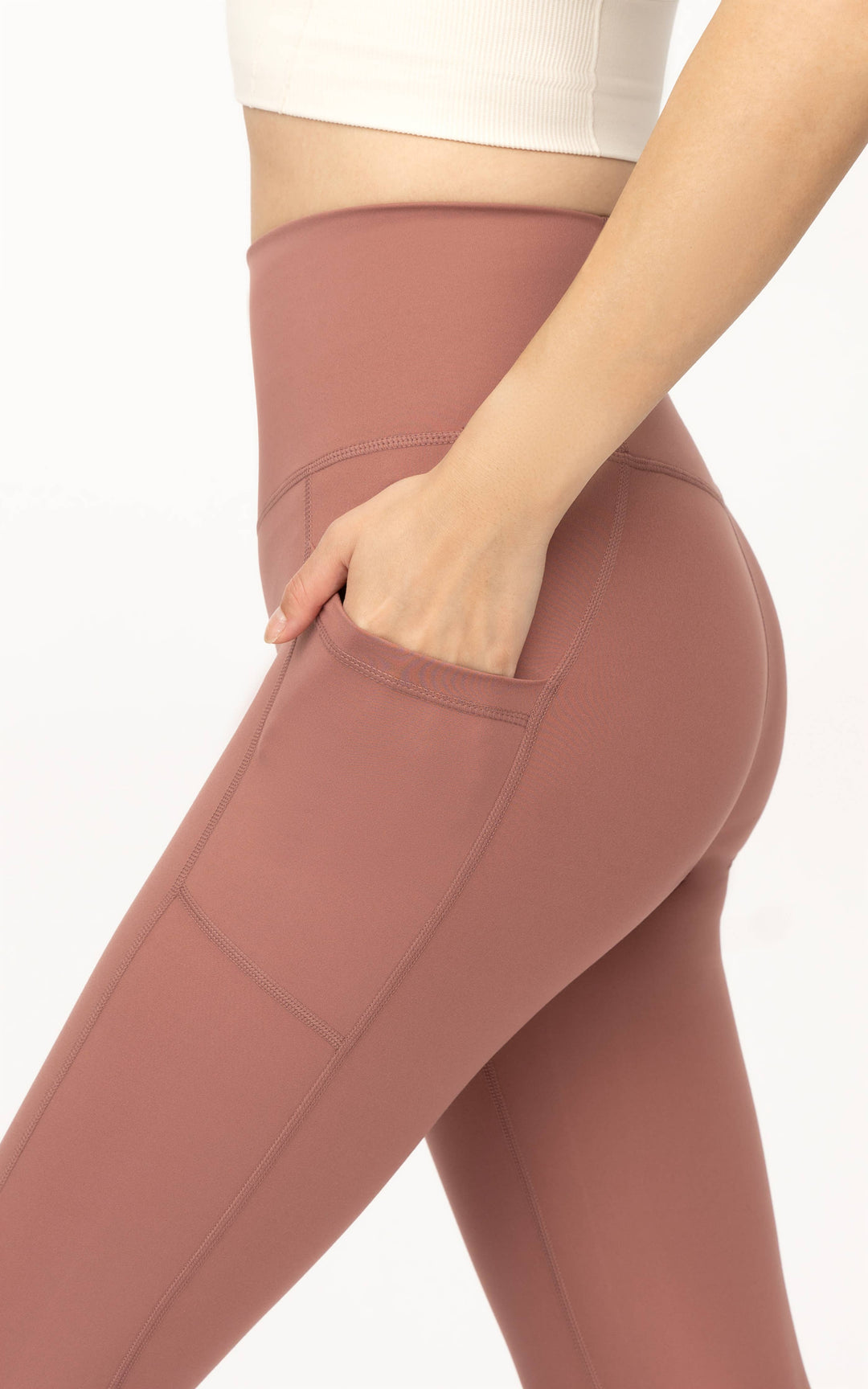 Leggings hasta el tobillo con bolsillos laterales y tiro alto Powerlux de 90 Degree by Reflex