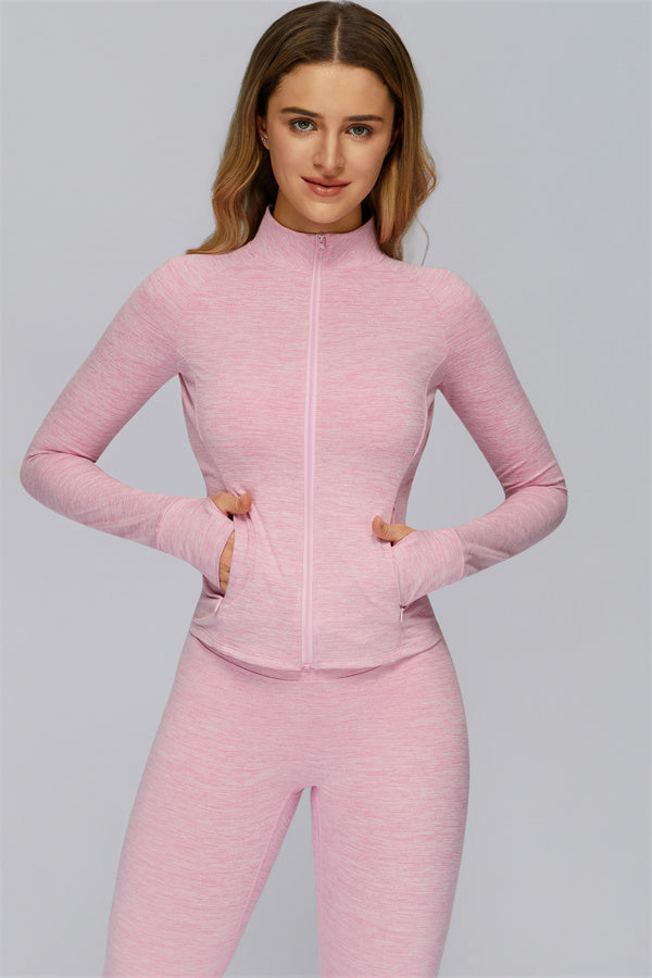 The Radiance Jacket Racerback Sports Bra Leggings 3-Piece Set