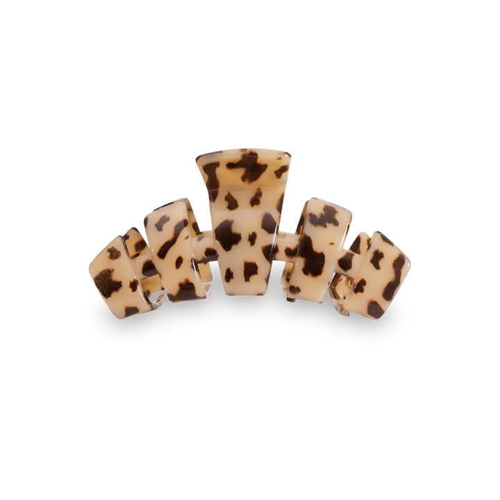 TELETIES - Classic Hair Clip | Med. | Blonde Tortoise