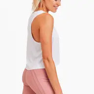 Camiseta sin mangas corta fluida con espalda cruzada Mono B para mujer