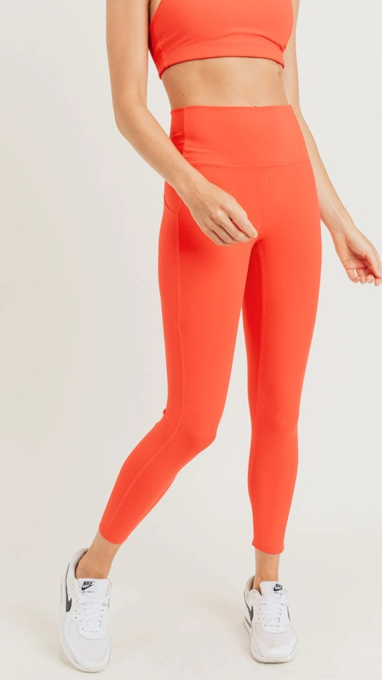 Leggings de cintura alta con pliegues, básicos, unidos y cortados con láser Mono B PARA MUJER (APH2713B)