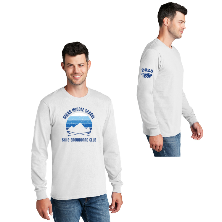 Ahern Ski Club 2025- Adult Cotton Long Sleeve Tee (PC54LS)