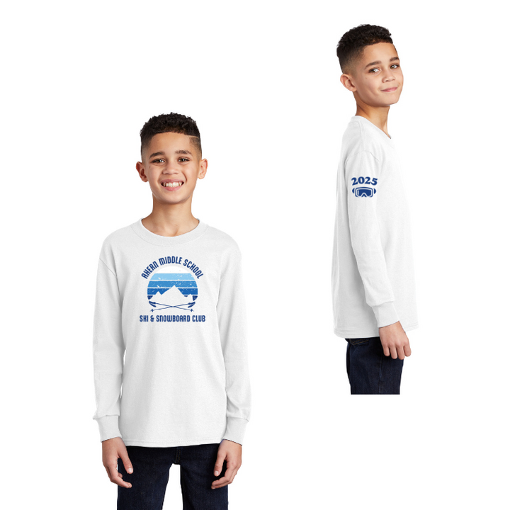 Ahern Ski Club 2025- Youth Cotton Long Sleeve Tee (PC54YLS)