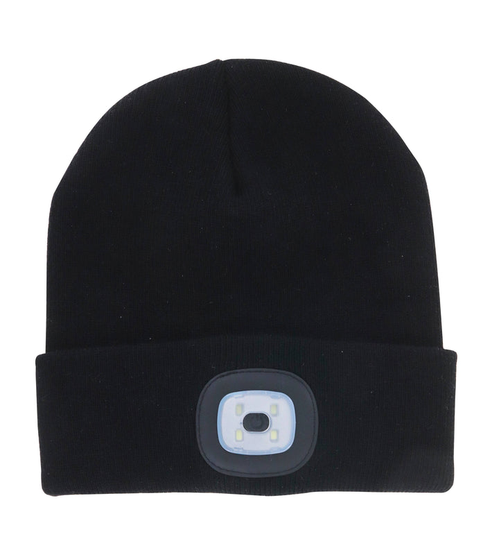 DM Merchandising Night Scope Rechargeable LED Beanie - Black - UNISEX