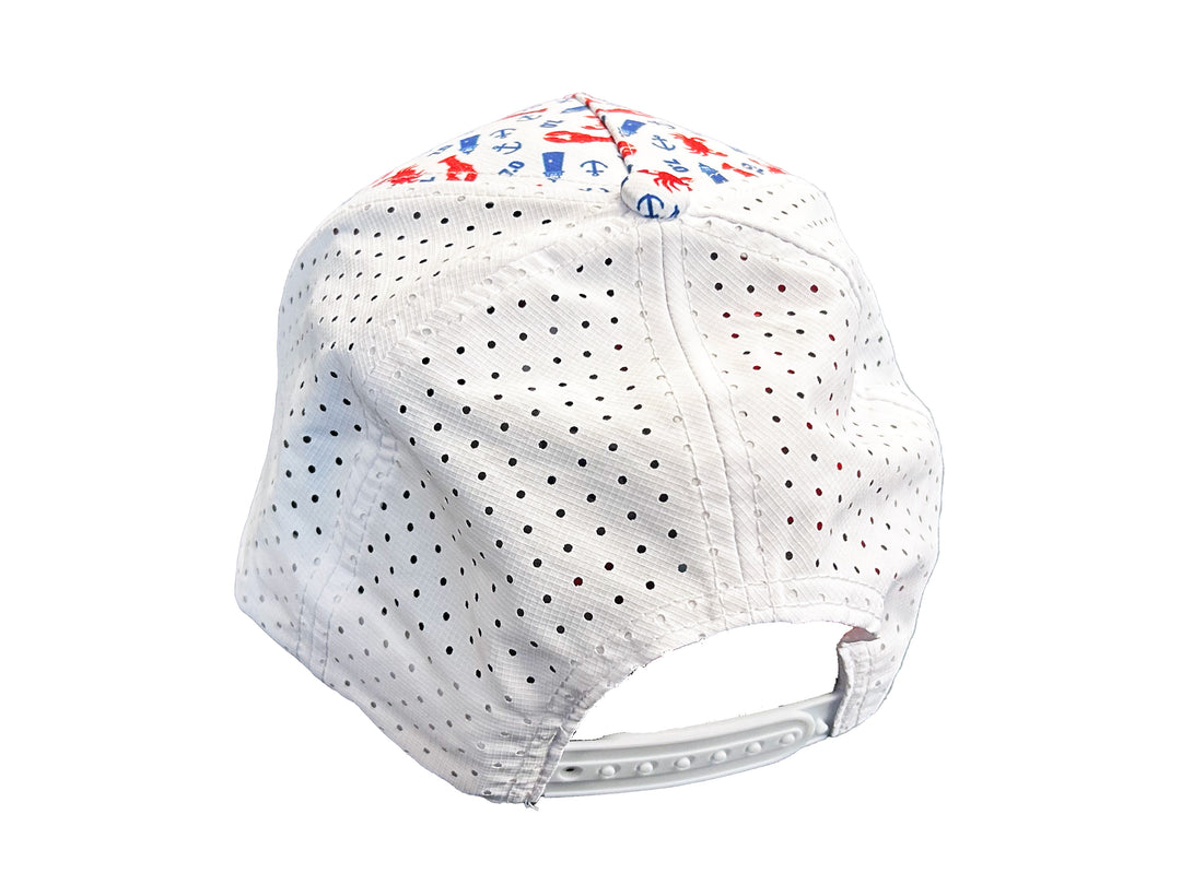 Gorra unisex ASICS Falmouth Road Race 2024 7.0 con estampado blanco (POS)