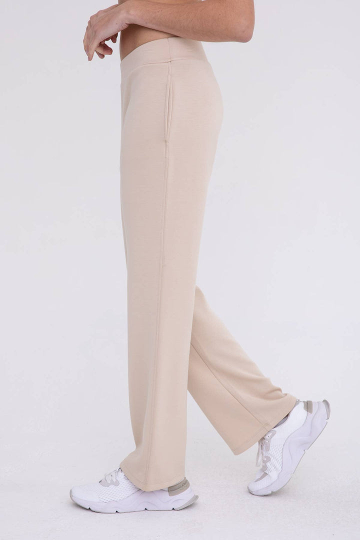 Mono B - Elevated Flared Lounge Pants - WOMEN