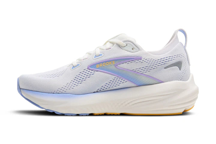 Brooks Glycerin 22 para mujer - Blanco/Garza azul/Albaricoque