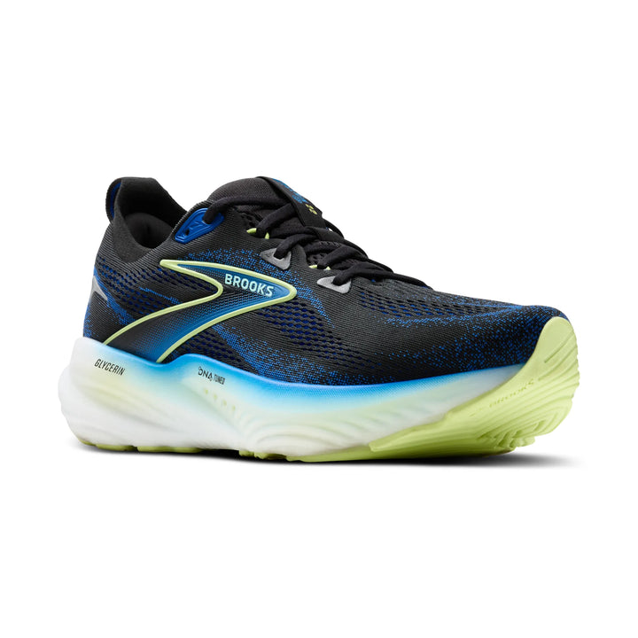 Brooks Mens Glycerin 22- Black/Cobalt/Neo Yellow (1104451D002)