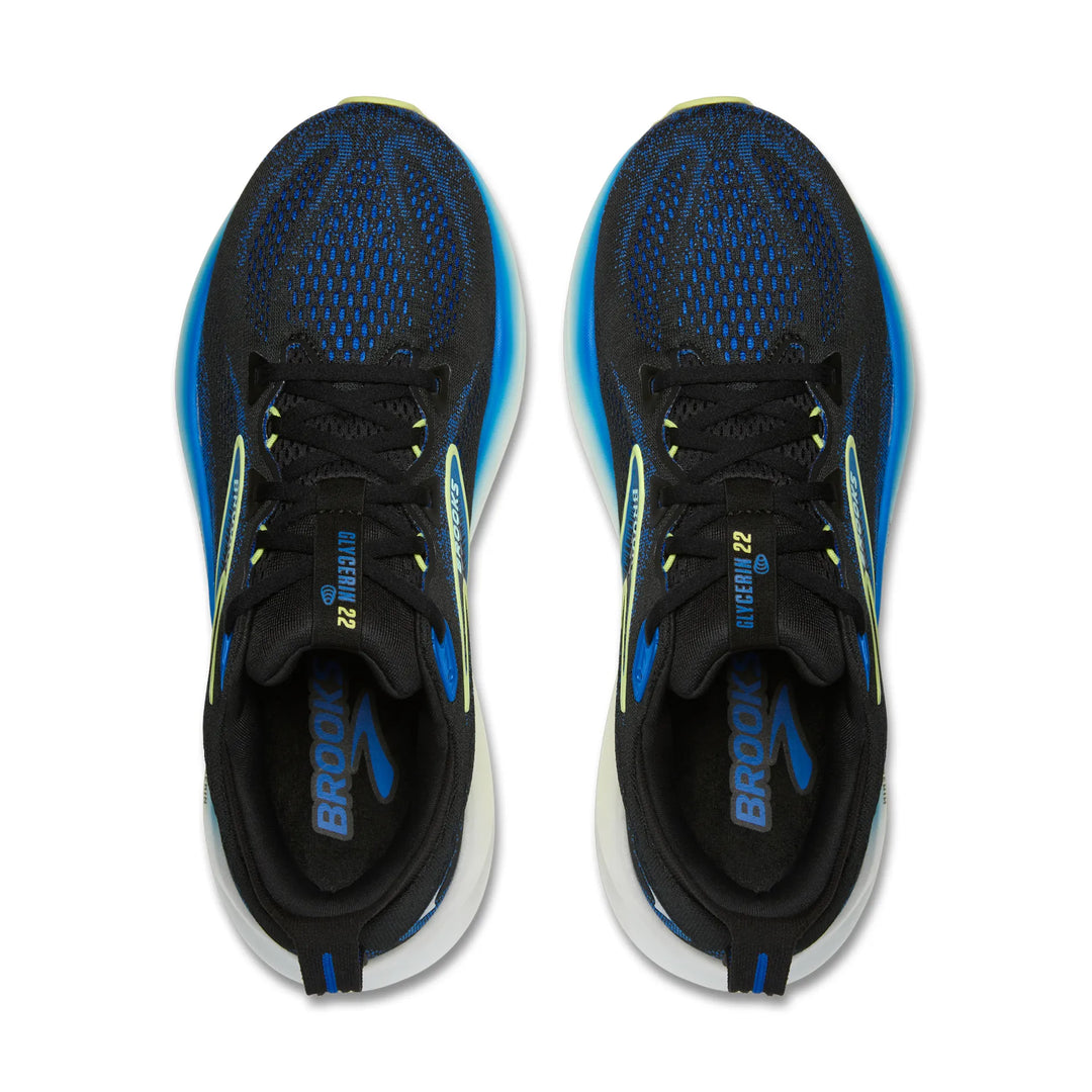 Brooks Mens Glycerin 22- Black/Cobalt/Neo Yellow (1104451D002)