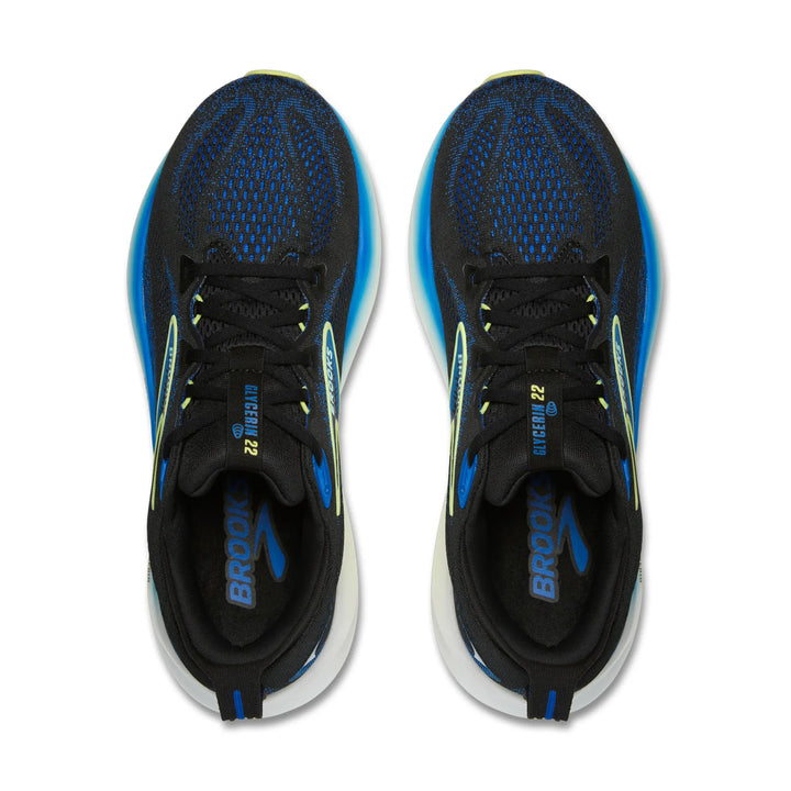 Brooks Mens Glycerin 22- Black/Cobalt/Neo Yellow (1104451D002)