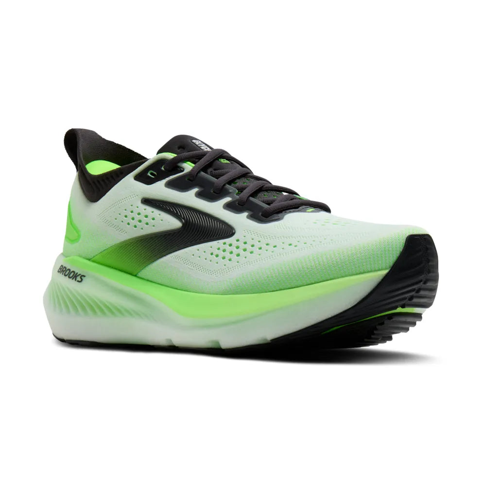 Men's Brooks Glycerin 23 - White/Phantom/Green Gecko