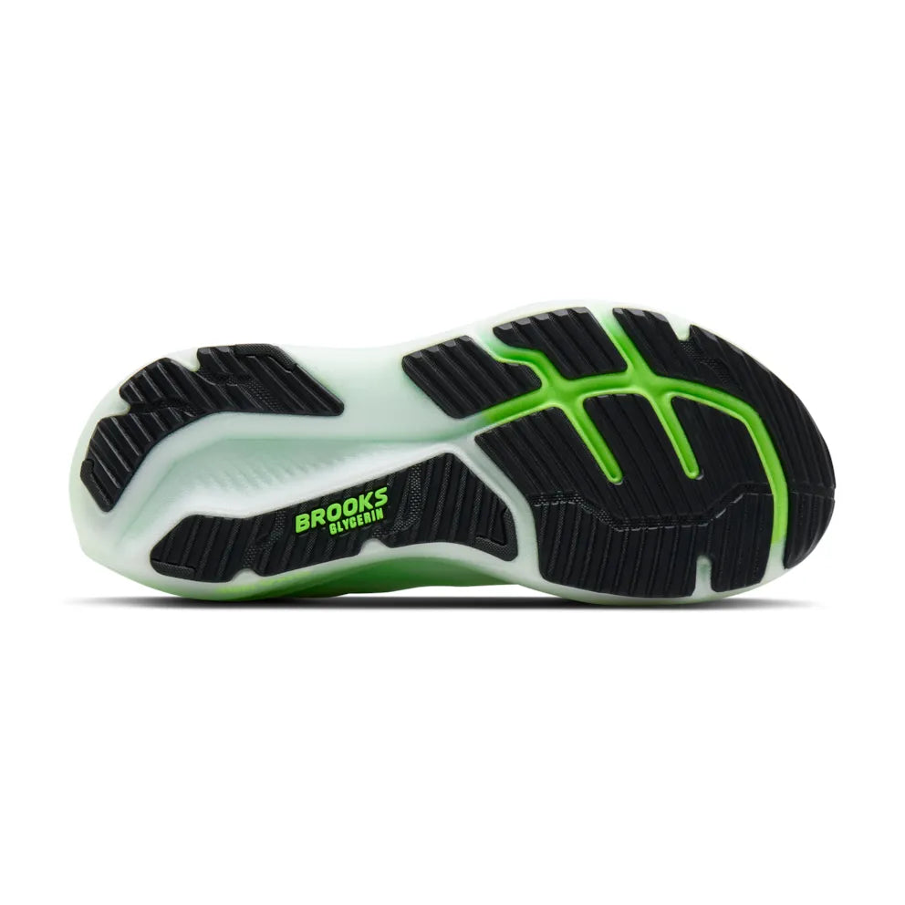 Men's Brooks Glycerin 23 - White/Phantom/Green Gecko