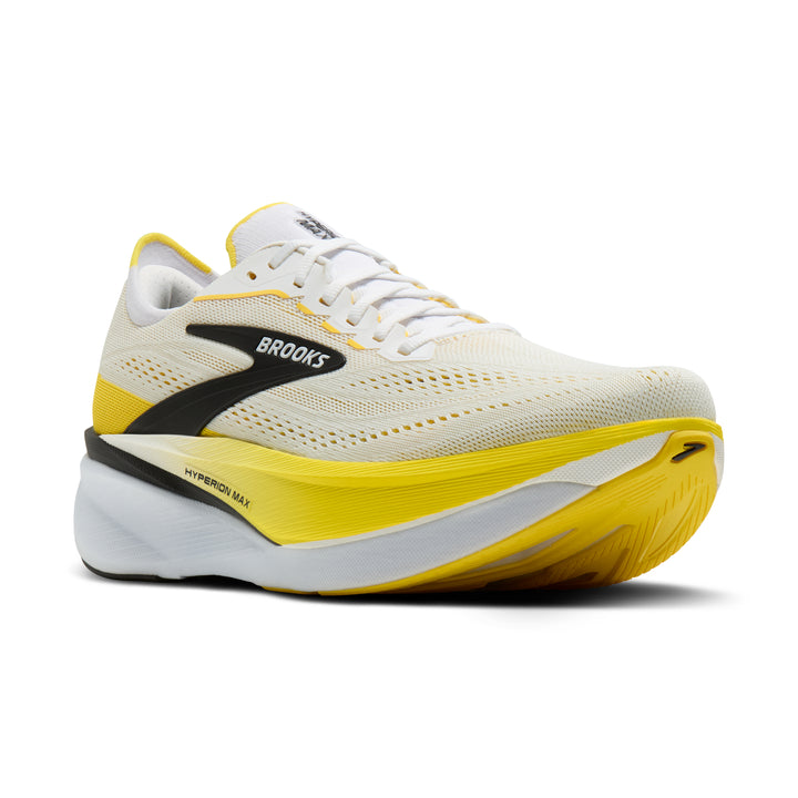 Brooks Men's Ghost Amp - White/Cyber Yellow/Black