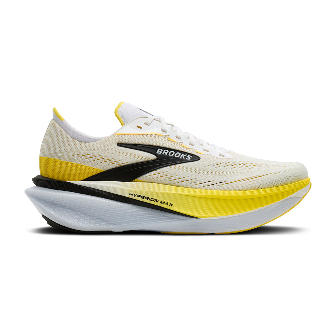 Brooks Men's Ghost Amp - White/Cyber Yellow/Black