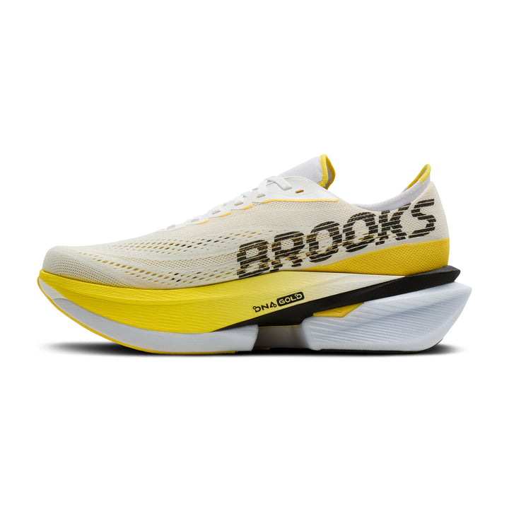 Brooks Men's Ghost Amp - White/Cyber Yellow/Black