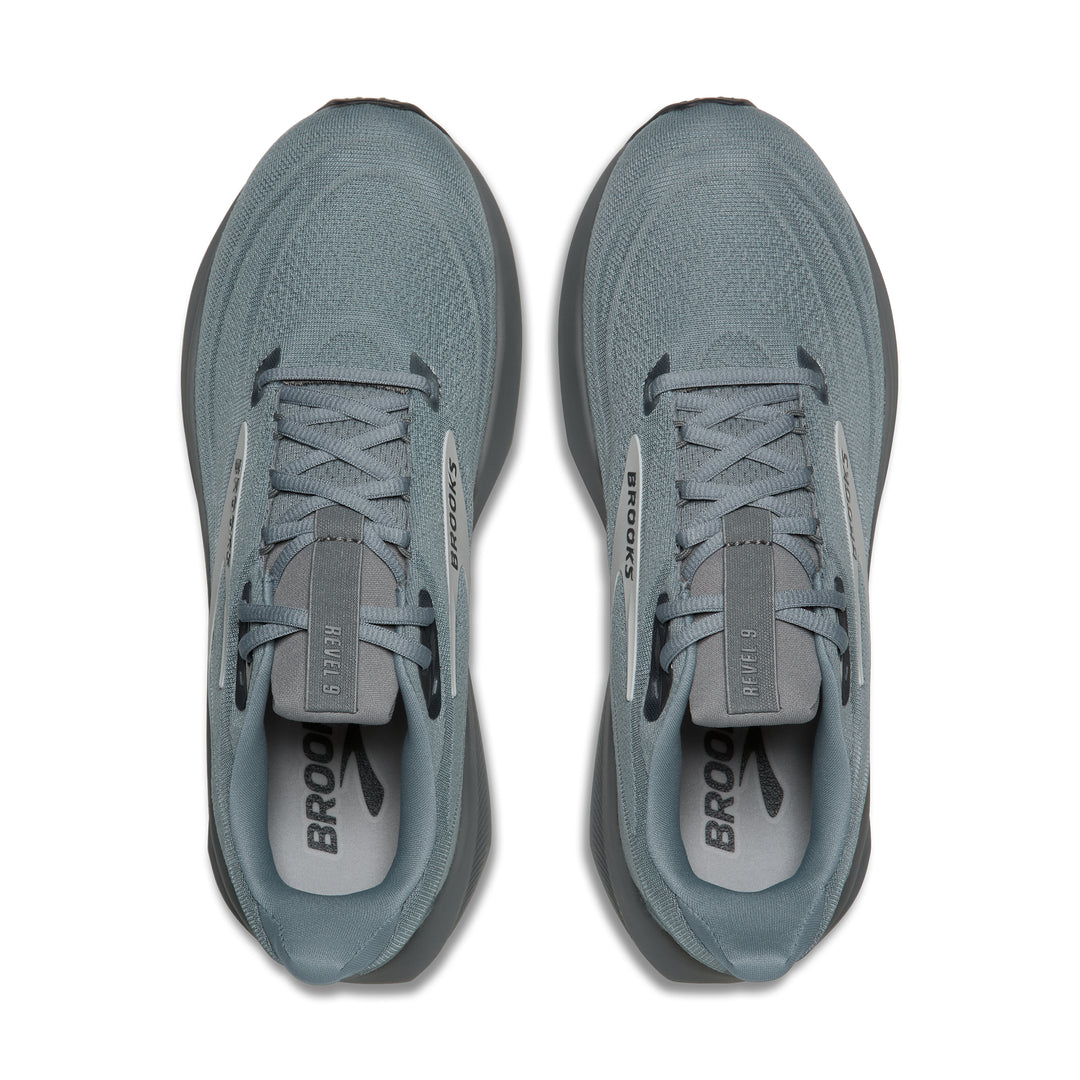 Brooks Men's Revel 9 (Wide) - Primer Grey/Oyster/Ebony top