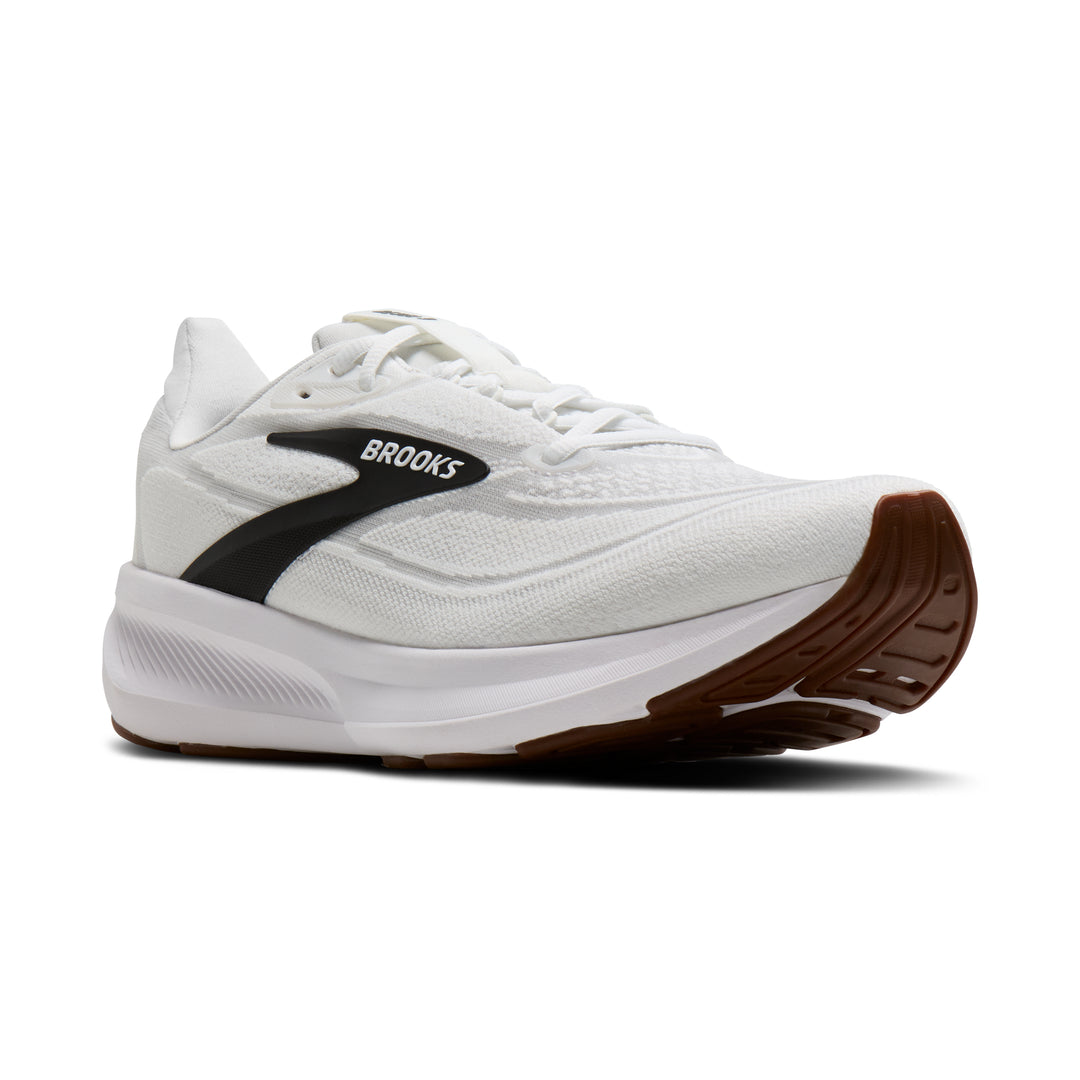 Brooks Men's Revel 9 - White/Grey/Black angle