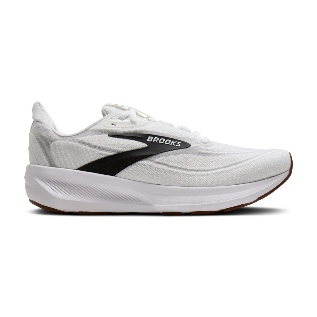 Brooks Men's Revel 9 (Wide) - White/Grey/Black lateral