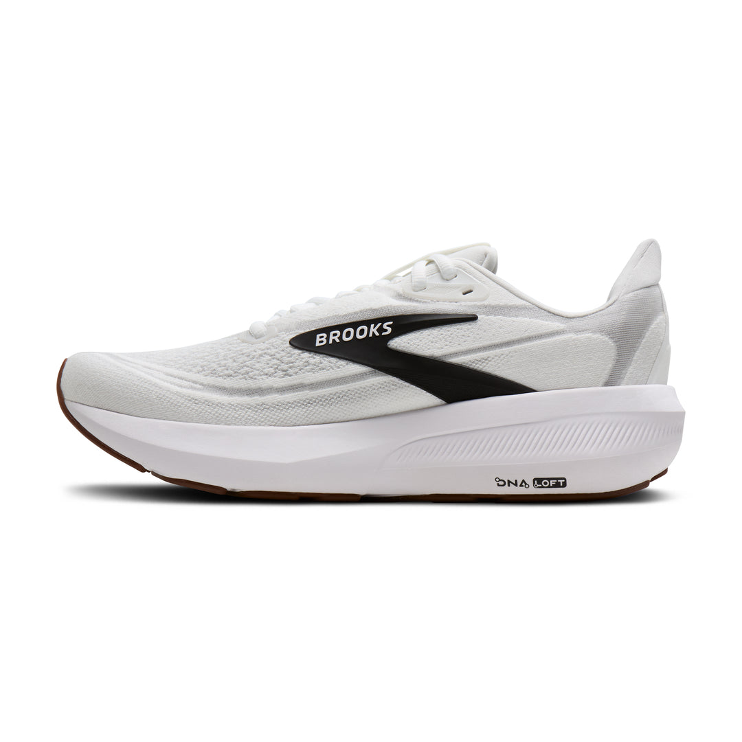 Brooks Men's Revel 9 (Wide) - White/Grey/Black medial