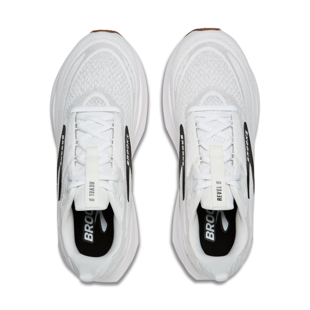 Brooks Men's Revel 9 - White/Grey/Black top
