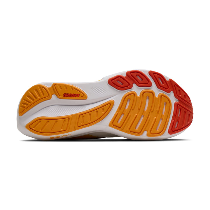 Brooks Men's Revel 9 - White/Orange/Black sole