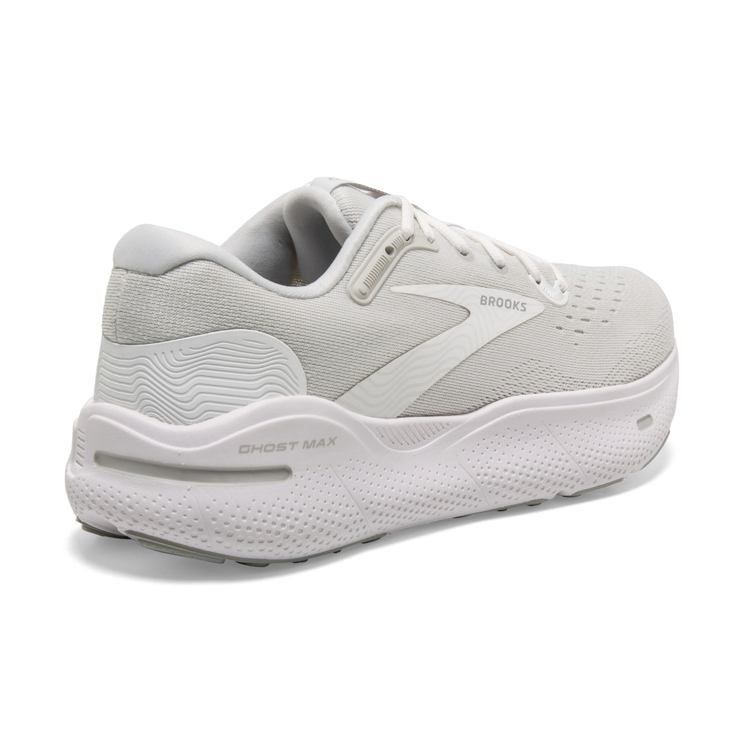 Brooks Ghost Max para mujer: blanco/ostra/plata metalizada (1203951B124)